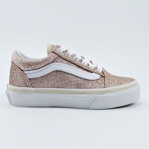 Vans Youth Old Skool Glitter Sneaker Pink Orchid Ice Shoes Sparkle Rose Lace-Up